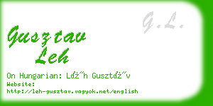 gusztav leh business card